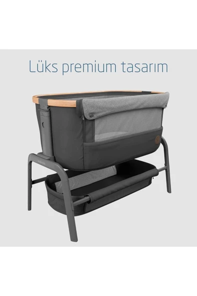 MAXİ-COSİ Maxi-cosi Iora Katlanabilir Anne Yanı Beşik Beyond Graphite Eco - Resim 3