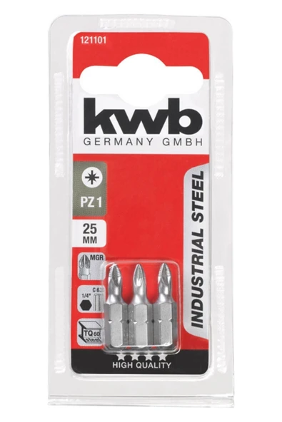 Kwb Bits Uç Seti 3 Parça Endüstriyel Pz 2 25 Mm 49121102 - 2
