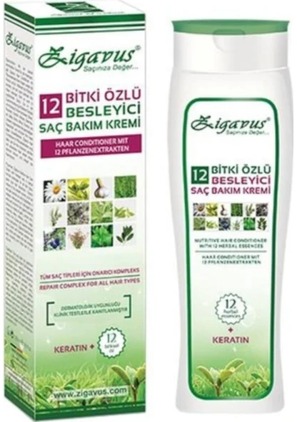 ZİGAVUS 12 BİTKİ ÖZLÜ SAÇ KREMİ 250ML