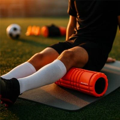 Zerogym Pro Foam Roller Orta Sert 32cm x 14cm Siyah - 4