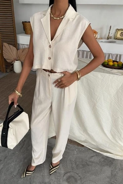 Zoe Crop Yelek Takım 9744-08 - 8