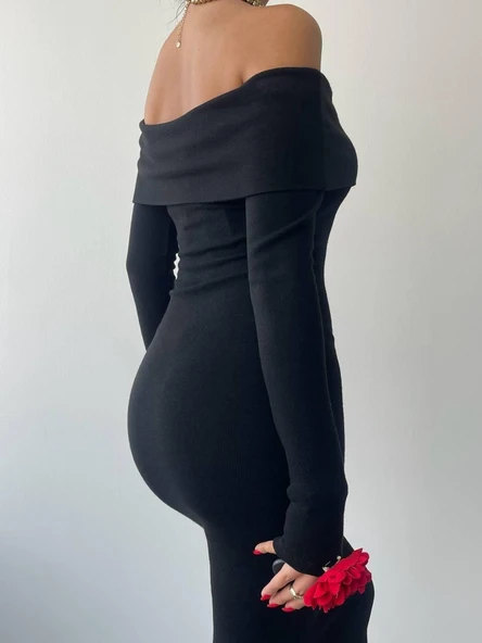 Livora Gül Detay Elbise - Resim 4