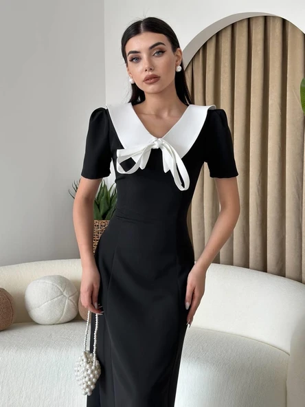 Zerra Yaka Kurdale Detay Elbise ürün görseli