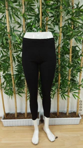 Kadın Yüksek Bel Yanları Leopar şerit Detay Dalgıç Tayt - Resim 6