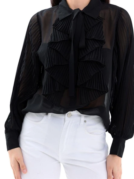 5535 GÖMLEK-SİYAH - Resim 3