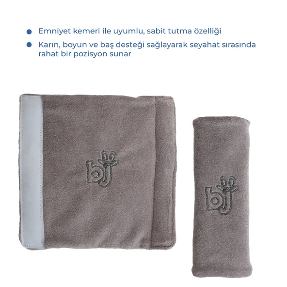 Babyjem Emniyet Kemeri Boyun Koruyucu Gri - Resim 3