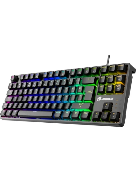 GameBooster G23B Enigma TKL Rainbow Aydınlatmalı Red Switch Mekanik Siyah Oyun Klavyesi - Resim 2