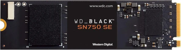 WD_BLACK SN750 SE 250GB PCIe Gen4 NVMe Gaming SSD, with up to 3,200MB/s read speed Teşhir