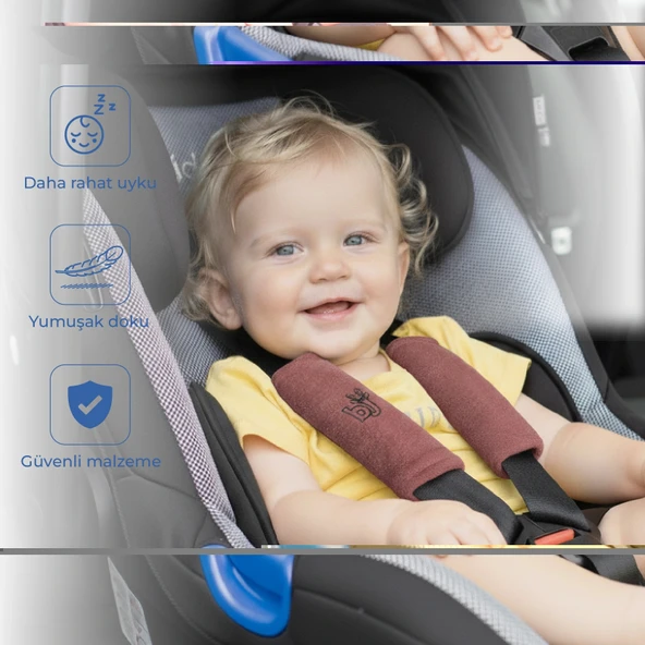 Babyjem Emniyet Kemeri Boyun Koruyucu Gül Kurusu ürün görseli 1
