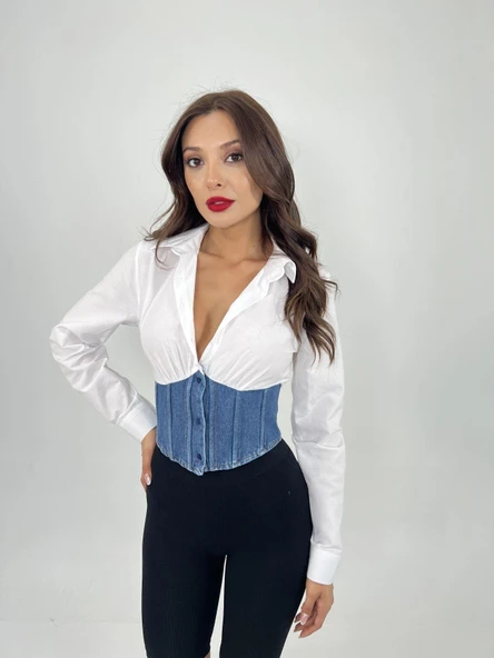 6963 GÖMLEK-BEYAZ - Resim 3