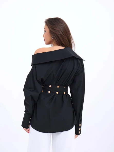 6493 GÖMLEK-SİYAH - Resim 3