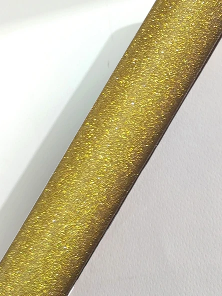 Sarı Simli Yapışkanlı Asetat 45x200 cm - 1 Adet - Resim 2