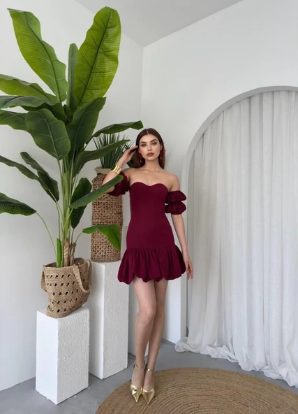 Peyda Straplez Elbise - Resim 5