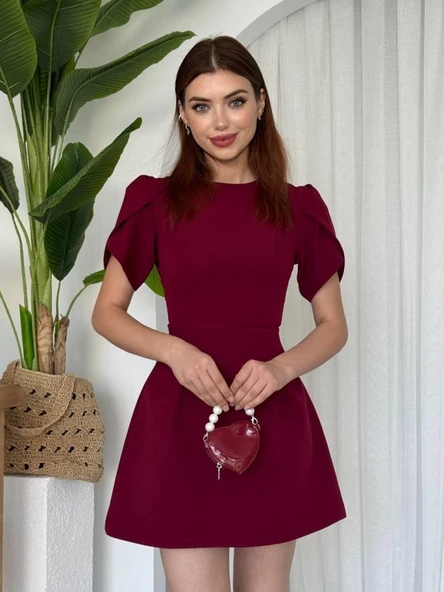 Alka İncili Fiyonk Detay Elbise - Resim 5