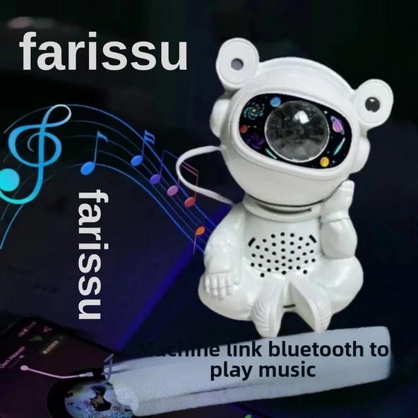 Sevimli Astronot Tasarımlı Müzikli Yıldızlı Gökyüzü Projektörü - 5