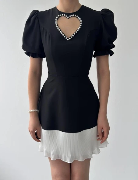 Safe Kalp Detaylı Elbise - Resim 2