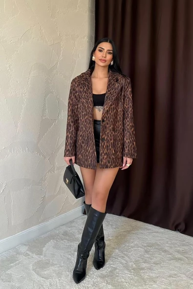 Leopar Leopar Ceket - Resim 2