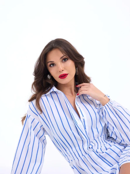 6813 ELBİSE-BALTİMORE ÇİZGİLİ - Resim 4