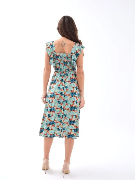 5370 ELBİSE-YEŞİL - Resim 4