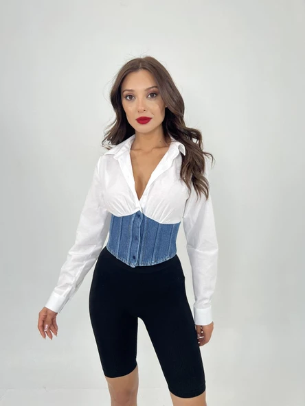 6963 GÖMLEK-BEYAZ ürün görseli