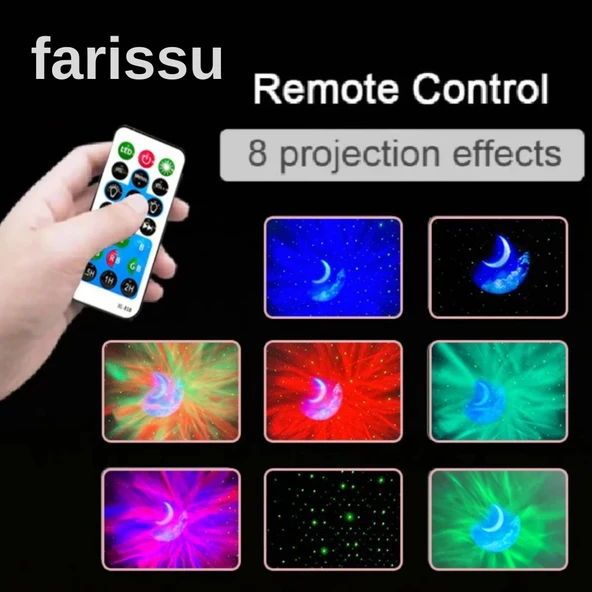 Sevimli Astronot Tasarımlı Müzikli Yıldızlı Gökyüzü Projektörü - 6