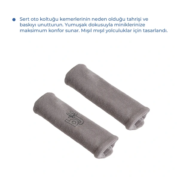 Babyjem Emniyet Kemeri Boyun Koruyucu Gri - Resim 2