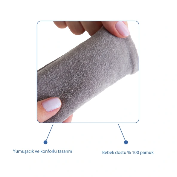 Babyjem Emniyet Kemeri Boyun Koruyucu Gri - Resim 4