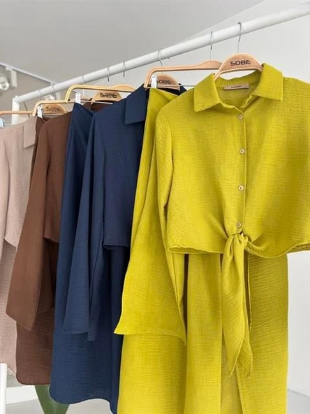 Crop Gömlekli Ve Eteği Büzgülü Tasarım Takım 10195 - Resim 10