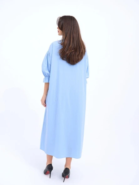 5865 ELBİSE-MAVİ - Resim 3