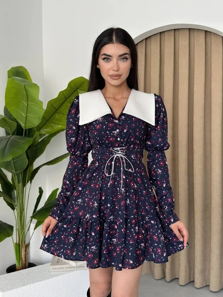 Dreamy İp Detaylı Mini Elbise ürün görseli 1