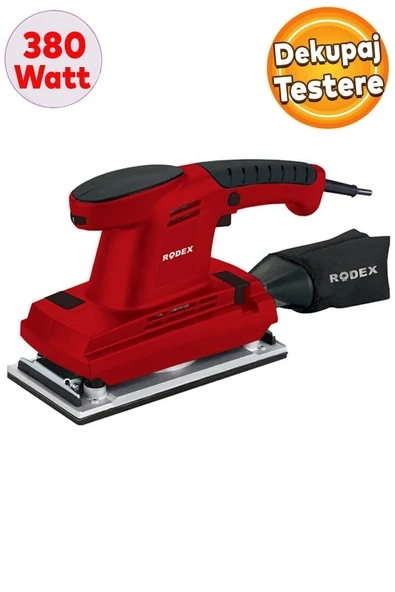 Rodex RDX3705 Elektrikli Titreşimli Zımpara Makinesi 380W