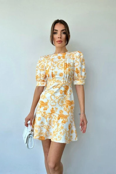 Sarı Çiçekli Elbise ürün görseli