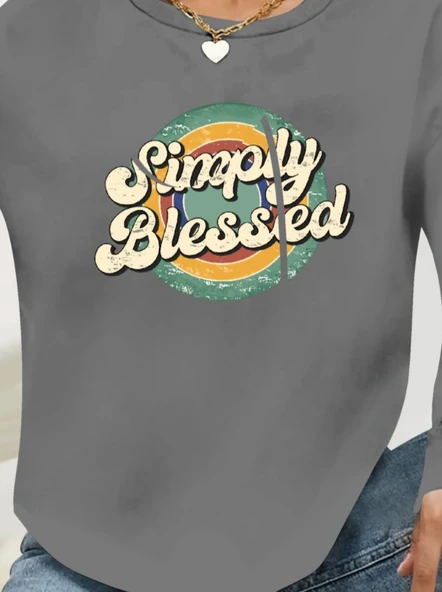 Kadın Uzun Kollu Bisiklet Yaka Viskon Iki Iplik Bluz - Resim 2