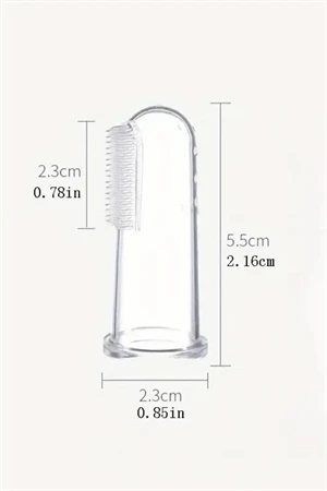 1 Adet-Silikon Evcil Hayvan Parmak Diş Fırçası – Köpek & Kedi Ağız Bakımı, Saklama Kabı Dahil - 5