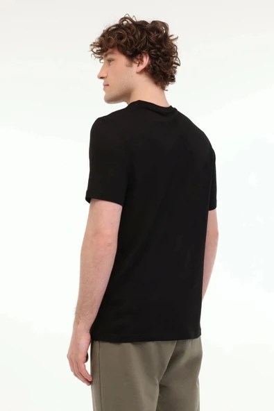 Lumberjack Ct110 0 Yaka Erkek Tshirt - Siyah - 3