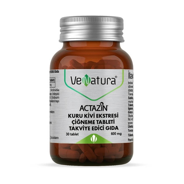 VeNatura Actazin Kuru Kivi Ektresi Çiğneme Tableti Takviye Edici Gıda 30 Tablet ürün görseli