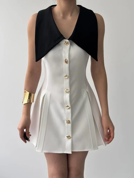 Ness Düğmeli Elbise - Resim 2