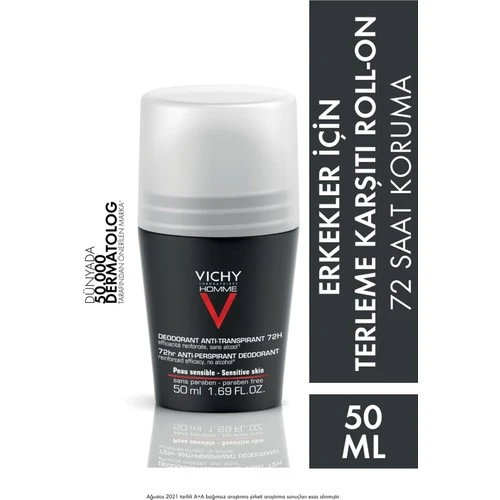 Vichy Homme Erkekler İçin Terleme Karşıtı Deodorant 50 ml - 1
