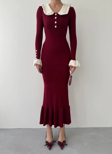 Sura Bebe Yaka Elbise - Resim 2