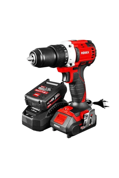 Rodex RPX2330F Kömürsüz Akülü Darbeli Matkap 50 Nm 20V Çift Batarya Şarj Cihazı Çantalı