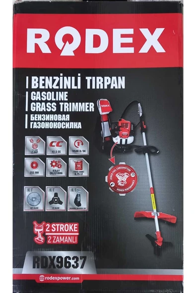 Rodex RDX9637 Benzinli Sırt Tip Tırpan - 5