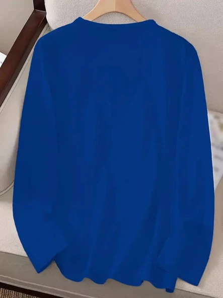 Kadın Uzun Kollu Bisiklet Yaka Ayçiçeği Desenli Viskon Bluz - 4
