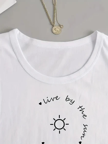 Kadın Uzun Kollu Bisiklet Yaka Desenli Viskon Bluz - Resim 4