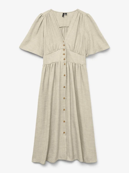 Only Vero Moda 10304133 Kadin Elbise - Bej - Resim 4