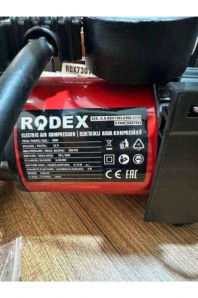 Rodex MİNİ HAVA KOMPRESÖRÜ 90WATT (ÇAKMAKLIK GİRİŞLİ) RDX7301 - 2