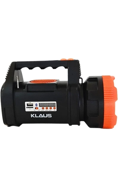 Klaus SOLAR LED EL FENERİ KE47725 15W 8000 Mah 3 Ampul / Bluetooth - 2