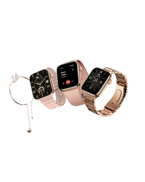 Su Geçirmez Akıllı Saat – 300 mAh Batarya, Sesli Arama, Uyku & Adım Takibi - Resim 3