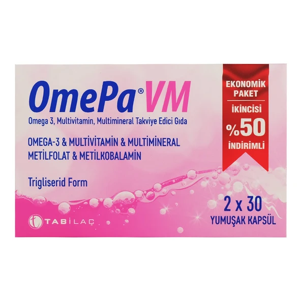 OmePa VM Takviye Edici Gıda 2x30 Yumuşak Kapsül ürün görseli