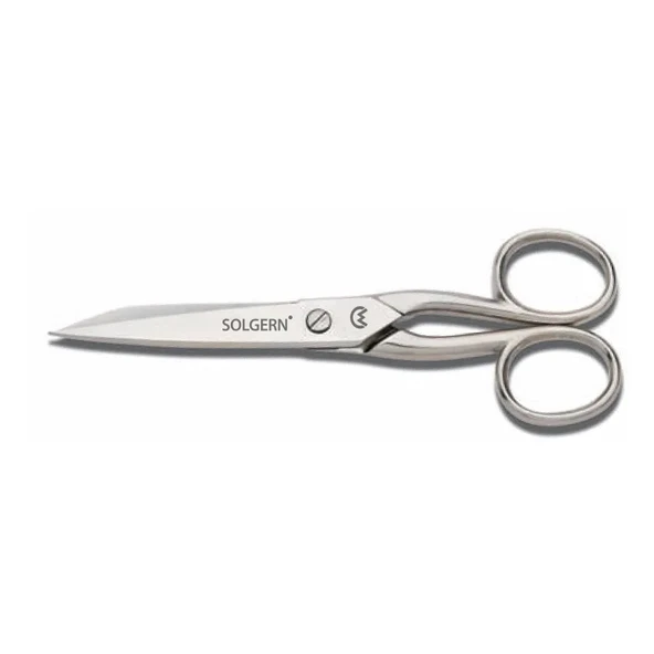 Solgern M-218 Sivri Uçlu İplik Temizleme Makası No: 5,5 İnç / 13,97 Cm - Nikel Kaplama