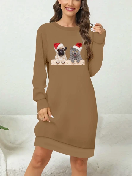 Kadın Uzun Kollu Bisiklet Yaka Desenli Viskon Iki Iplik Bluz ürün görseli